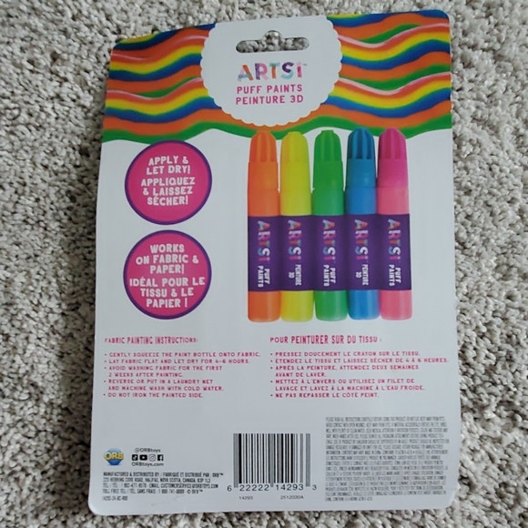 ARTSI PUFF  PAINTS  PEINTURE 3D - Picture 2 of 3